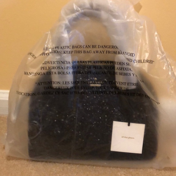 Kate Spade black glitter mini Reilly - Picture 3 of 3